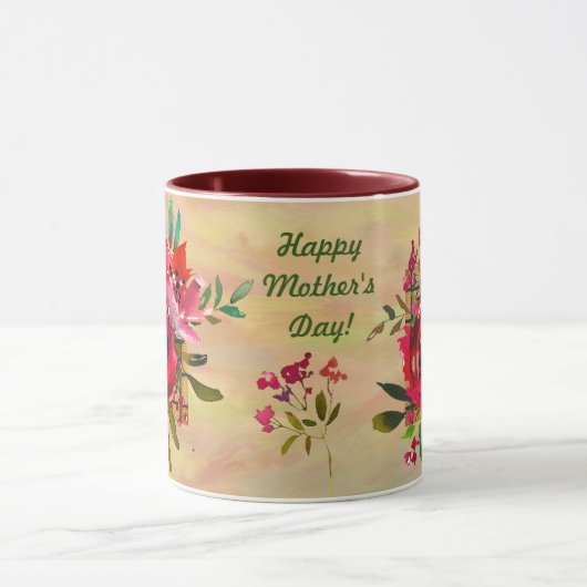 BRILLIANT FLORAL HAPPY MUTTER'S DAY MESSAGE TASSE (Zentrum)