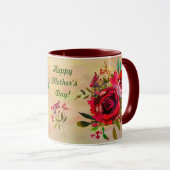 BRILLIANT FLORAL HAPPY MUTTER'S DAY MESSAGE TASSE (VorderseiteRechts)