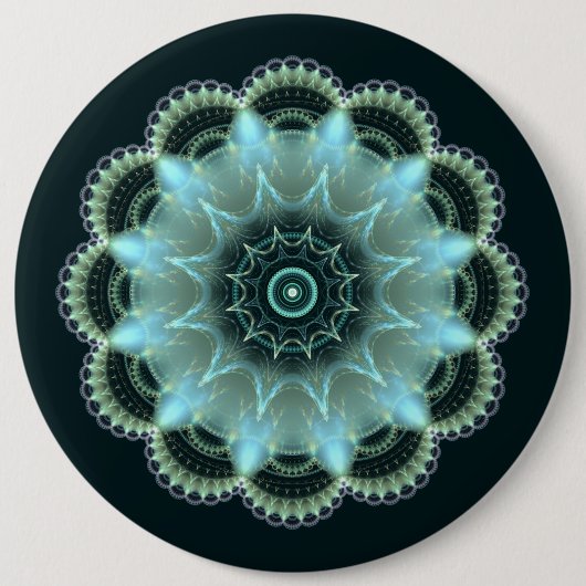 Brilliant Fraktal mandala Button (Vorderseite)
