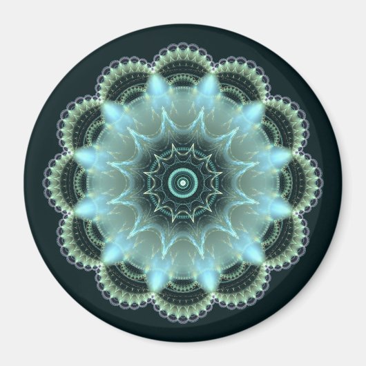 Brilliant Fraktal mandala Magnet (Vorne)