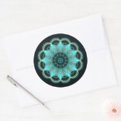 Brilliant Fraktal mandala Runder Aufkleber (Umschlag)