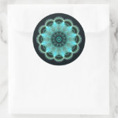 Brilliant Fraktal mandala Runder Aufkleber (Tasche)