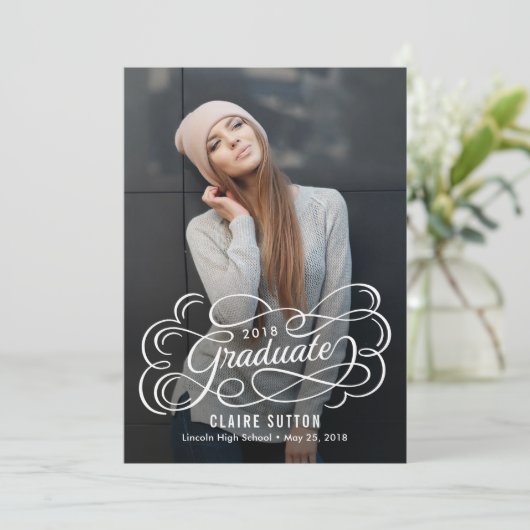 Brilliant Future Abschluss Ankündigung einladen (Stehend Vorderseite)