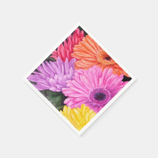 BRILLIANT GERBER BLUME PAPIER NAPKINS SERVIETTE (Ecke)