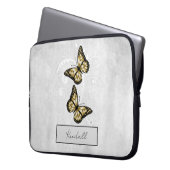 Brilliant Gold Butterfys Laptopschutzhülle (Vorderseite Links)
