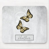 Brilliant Gold Butterfys Mousepad (Vorne)