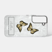 Brilliant Gold Butterfys Samsung Galaxy Hülle (Rückseite (Horizontal))