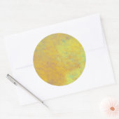 Brilliant Golden Marbour Künstlerisch Runder Aufkleber (Umschlag)