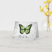 Brilliant Green Butterfly Danke Karte (Gelbe Blume)