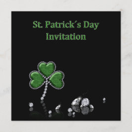 Brilliant Happy St. Patrick's Day Diamonds Einladung