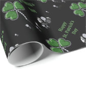 Brilliant Happy St. Patrick's Day Diamonds Geschenkpapier (Rolleneckpunkt)