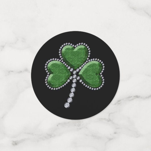 Brilliant Happy St. Patrick's Day Diamonds Konfetti (Klein Vorderseite)