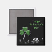 Brilliant Happy St. Patrick's Day Diamonds Magnet (Vorderseite/Rückseite)