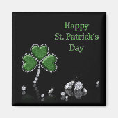 Brilliant Happy St. Patrick's Day Diamonds Magnet (Vorne)