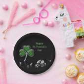 Brilliant Happy St. Patrick's Day Diamonds Pappteller (Party)