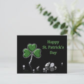 Brilliant Happy St. Patrick's Day Diamonds Postkarte (Stehend Vorderseite)