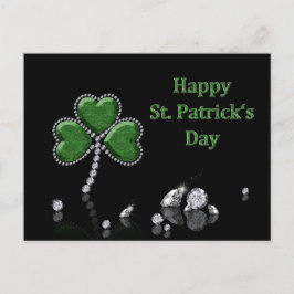 Brilliant Happy St. Patrick's Day Diamonds Postkarte