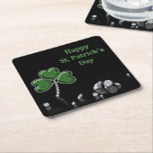 Brilliant Happy St. Patrick's Day Diamonds Rechteckiger Pappuntersetzer (angewinkelt)