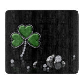 Brilliant Happy St. Patrick's Day Diamonds Schneidebrett (Vorderseite)