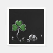 Brilliant Happy St. Patrick's Day Diamonds Serviette (Vorderseite)