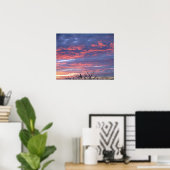 Brilliant Hawaiian Pink und Lavender Sunset Sky Poster (Heimbüro)