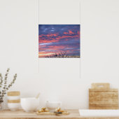 Brilliant Hawaiian Pink und Lavender Sunset Sky Poster (Küche)