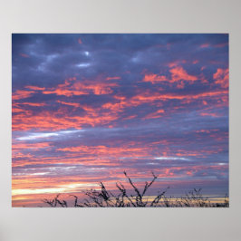 Brilliant Hawaiian Pink und Lavender Sunset Sky Poster