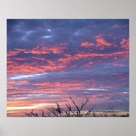 Brilliant Hawaiian Pink und Lavender Sunset Sky Poster (Vorne)