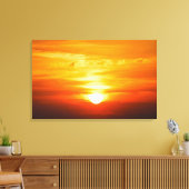 Brilliant Iowa Sonnenaufgang mit leuchtend gelber  Leinwanddruck (Insitu (Wohnzimmer))