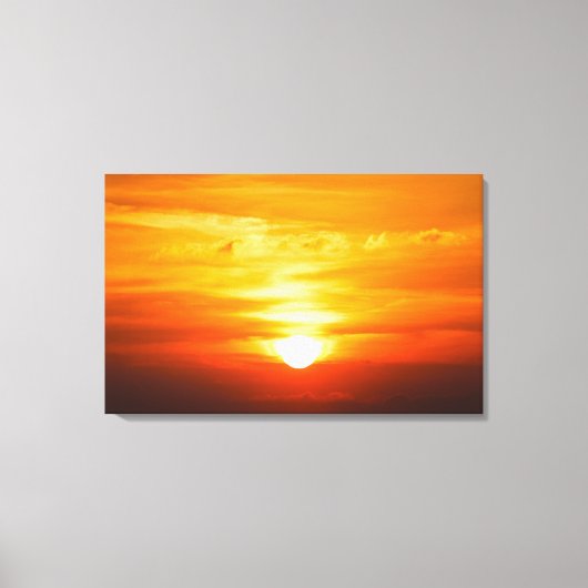 Brilliant Iowa Sonnenaufgang mit leuchtend gelber Leinwanddruck (Vorderseite)