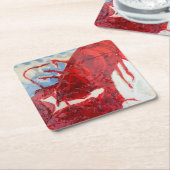 Brilliant Maine Lobster Rechteckiger Pappuntersetzer (angewinkelt)