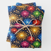 Brilliant Midnight Fireworks Pattern Geschenkpapier Set (Beispiel)