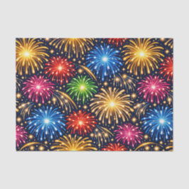 Brilliant Midnight Fireworks Pattern Seidenpapier