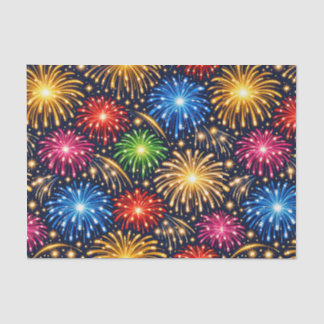 Brilliant Midnight Fireworks Pattern Seidenpapier