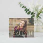 Brilliant Mind Abschluss Ankündigung Postkarte (Stehend Vorderseite)