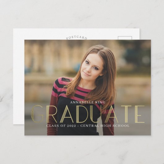 Brilliant Mind Abschluss Ankündigung Postkarte (Vorne/Hinten)