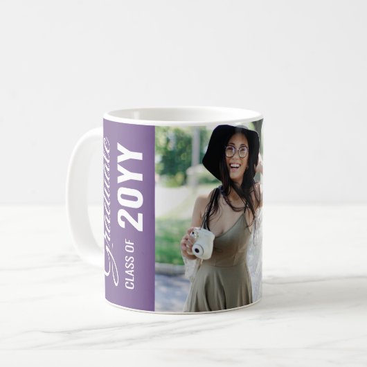 Brilliant Moderne Classic Foto Graduation Party Kaffeetasse (Vorderseite Links)
