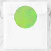 Brilliant Neon Green Marble Künstlerisch Runder Aufkleber (Tasche)