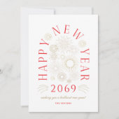 Brilliant New Year Firework Business Greeting Card Feiertagskarte (Vorderseite)