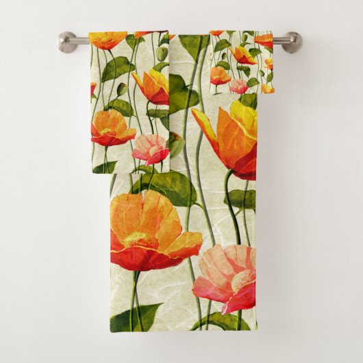 Brilliant Poppies Badhandtuch Set (Insitu)