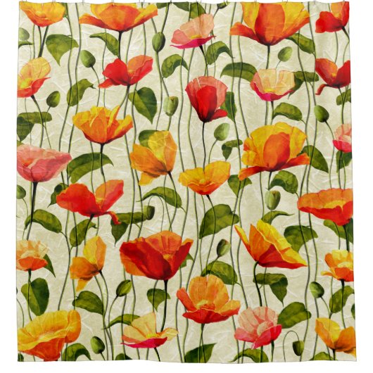 Brilliant Poppies Duschvorhang (Vorderseite)