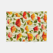 Brilliant Poppies Fleecedecke (Vorderseite (Horizontal))