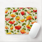 Brilliant Poppies Mousepad (Mit Mouse)