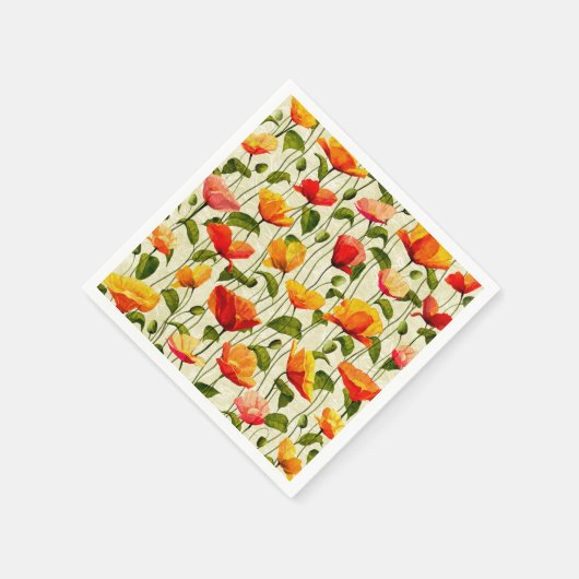 Brilliant Poppies Serviette (Ecke)