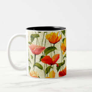 Brilliant Poppies Zweifarbige Tasse