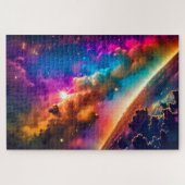 Brilliant Rainbow Himmlisch Cloudy Universell Sky Puzzle (Horizontal)