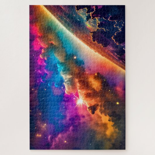 Brilliant Rainbow Himmlisch Cloudy Universell Sky Puzzle (Vertikal)