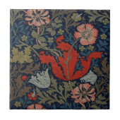 Brilliant Red Blume Compton Keramiken Fliese (Vorderseite)