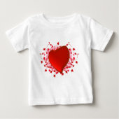Brilliant Red Heart Baby T-shirt (Vorderseite)