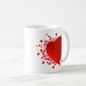 Brilliant Red Heart Kaffeetasse (VorderseiteRechts)
